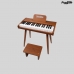 PIANO EL&Eacute;TRICO TURBINHO DE MADEIRA INFANTIL
